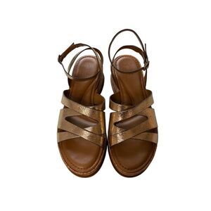 Naturalizer Riley strappy gold platform sandals - 9